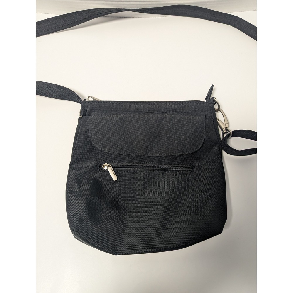Travelon Anti-Theft Crossbody Bag Black Nylon Messenger Travel Purse RFID